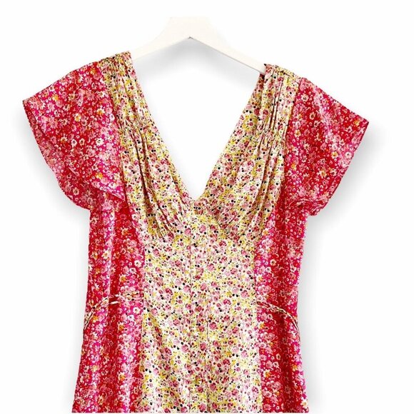 Cinq A Sept Jessica Floral Midi dress, size 4, New with tag, pink multi - Picture 4 of 16